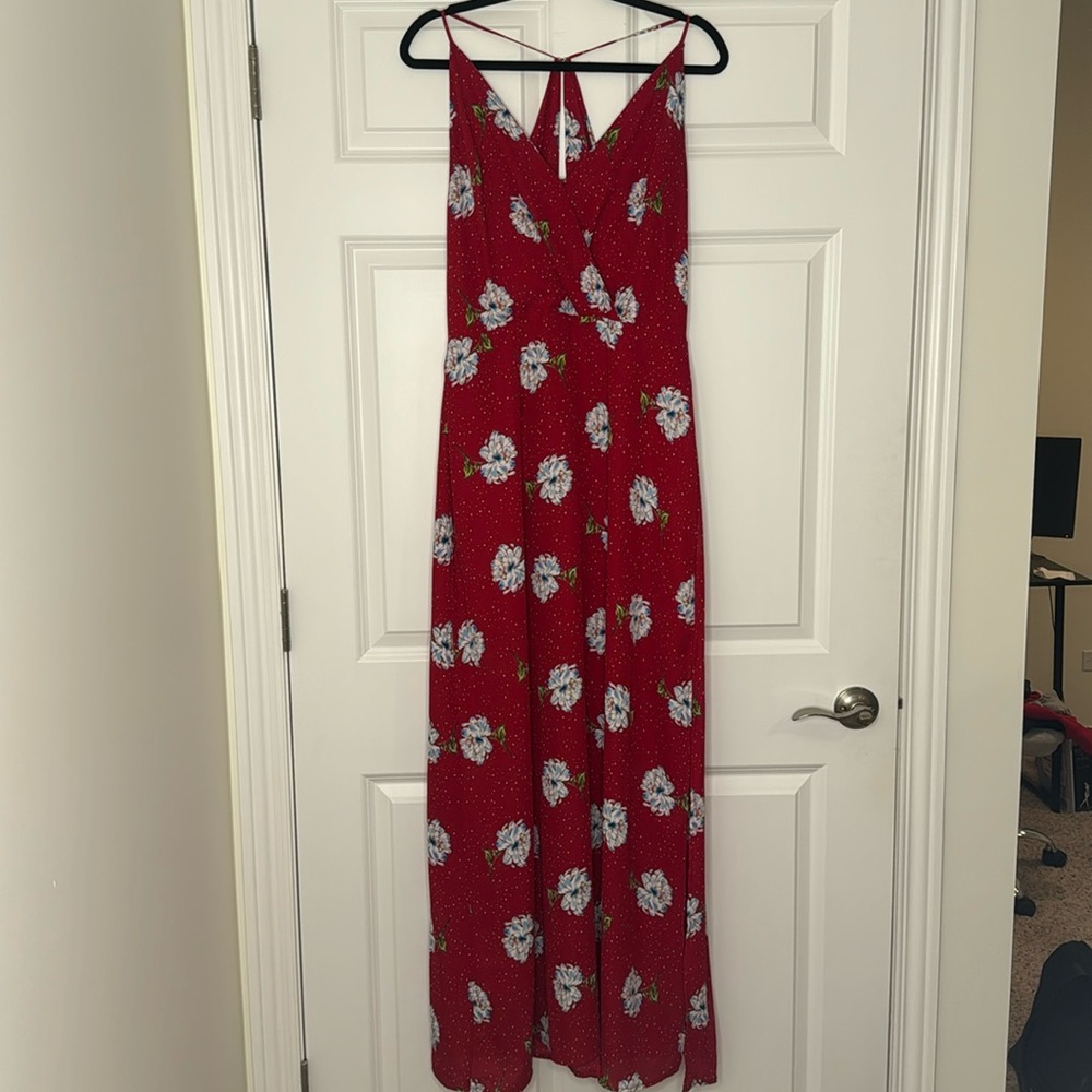 Nordstrom’s Lush floral dotted full length dress
